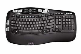 Logitech K350 Wave Ergonomic Keyboard with Unifying Wireless Technology - Black - £56.28 GBP