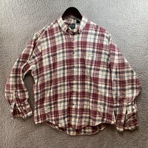 OAKTON Limited Button Down Flannel Shirt Men&#39;s L Multicolored Plaid Pocket - $10.80