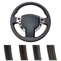 Black Car Steering Wheel Cover Customiz For Nissan Qashqai X-trail Nissa... - $25.23