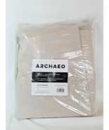  Archaeo Grommet Top Curtain Pearl Cream Size 52&quot; x 84&quot; Two Panels Linen... - $28.04