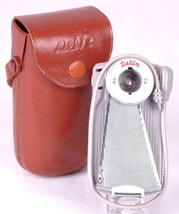 DELTA FAN OUT FLASH BULB UNIT-Brown Leather Case-Sync Cord-Vtg Photography - $23.36