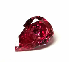 Real 0.26ct Natural Loose Fancy Vivid Purple Pink Color Diamond GIA Pear SI2 - £45,520.64 GBP