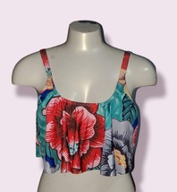 AvidLove Removable Pads Ruffled Bikini Top Multicolor Size: M - $10.78