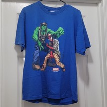 Vintage Marvel 2003 Spiderman / Hulk Gangsta Rap Streetwear Blue T-Shirt Mens L - £97.73 GBP