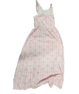 VTG Lanz Of Salzburg Nightgown Pink Tank Sleeveless White Lightweight Su... - $59.39