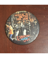 Vintage NEW KIDS ON THE BLOCK HANGIN&#39; TOUGH LIVE button NKOTB - $14.85