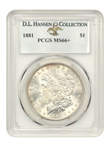 1881 $1 PCGS MS66+ ex: D.L. Hansen - £4,745.56 GBP