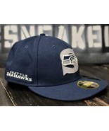 New Era 5950 Low Profile Retro Navy Blue/White Logo Mix Fitted Hat Men 8 - €25,10 EUR