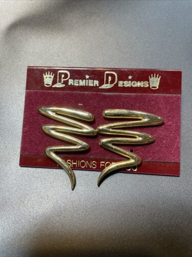 Premier Designs Earrings Gold TONE MODERN DESIGN - £9.34 GBP