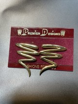 Premier Designs Earrings Gold Tone Modern Design - £9.34 GBP