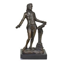 Beethoven Real Bronze on Real Marble Base Statue Sculpture Figure - $143.71