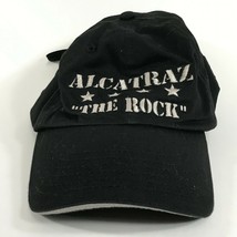 Alcatraz The Rock Dad Hat Black Baseball Adjustable Gray Embroidered Curved Brim - £10.95 GBP