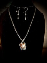 OOAK "Reinvented" AV Hematite Rhinocerus Necklace and Earrings Set - $15.00