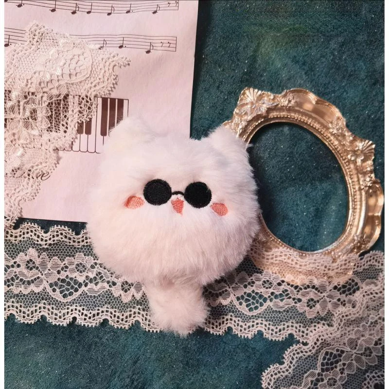 Satoru Gojo White Cat Plush Pendant Cosplay 10cm Pet Cute Stuffed Doll Keychain - £10.86 GBP