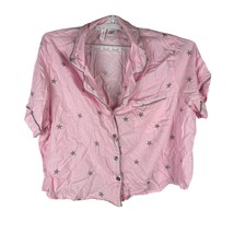 Joyspun Women&#39;s Pink Star Print Button-Down Pajama Shirt 2X - $14.00