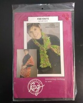 Merchant Rag Fab Knits Knitting Pattern Jill Abeloe Mead Design Scarf Shawl - $5.35