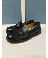 TOD’S  Men’s Penny Loafers Black Leather Size 8 Made In Italy Driving Shoes - £58.43 GBP