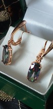 Vintage 1990-s 14 Ct Rolled Gold Mystic Topaz Earrings-Hallmarked 585 RG - £53.49 GBP
