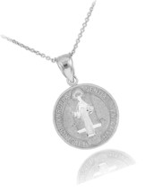 925 Sterling Silver Saint Benedict Medal Protection Pendant - $91.68