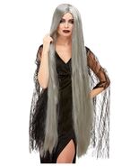 Extra Long Silver Gray Wig Zombie Godiva Ghost Spirit Queen Old Banshee ... - €14,39 EUR