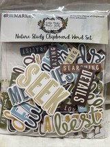 49 &amp; Market Nature Study Chipboard Word Set 65 PCs Scrapbooking Mix Medi... - $8.99