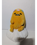 Sanrio Gudetama  Plush Stuffed Animal Toy Flower Crown Lazy Egg Easter S... - £13.27 GBP