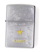 U.S. Army Engraved Digital Camo  Authentic Zippo Lighter Satin Chrome Fi... - $29.99