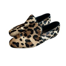 Aquatalia Revy Calf Hair Leopard Print Loafers Shoes Slip-On Size 6 Women&#39;s - $65.00