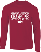 Arkansas Razorbacks 2022 Outback Bowl Champions Long Sleeve T-Shirt - $24.99+