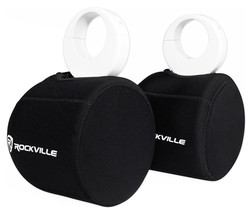 Pair Rockville RWBC525 Neoprene Covers For 5.25&quot; Marine Wakeboard Tower ... - $60.99