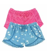 Girls Shorts 2 Pack DKNY - Pink Lace &amp; Blue Twill Shorts - Size 6 - New - €5,98 EUR