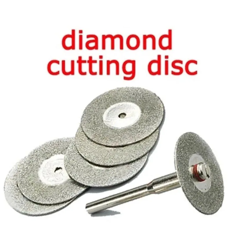 5PCS 22mm Emery  cutting blades Drill Bit+1 Mandrel for Dremel Tile cleaner Beau - £130.04 GBP