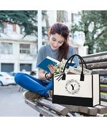 Sunelgirl Woman's Initial Personalized Canvas Tote Bag - Y - $18.40