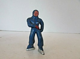 VINTAGE DIECAST FIGURE UPRIGHT MALE SKATER BLUE 2.5&quot; H   M41 - £2.90 GBP