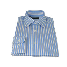 Men Reddington 100% Cotton Dress Sports shirt Regular Modern fit 175 Blue Stripe image 5