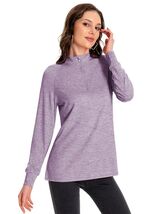 SOUL FLEX Women&#39;s 1/4 Zip Long Sleeve Athletic Shirt Deep Purple Size XL - $359.61 MXN
