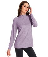 SOUL FLEX Women&#39;s 1/4 Zip Long Sleeve Athletic Shirt Deep Purple Size XL - €16,78 EUR