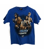 World Wrestling Entertainment Boys T Shirt 14/16 Blue Short Sleeves - £7.86 GBP