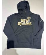 Women&#39;s Nike Heather Gray NEW ORLEANS SAINTS Fleece Pullover Hoodie XL - $631.96 MXN