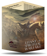 Litany of Spiritual Warfare - Prayer Card / 3&quot; x 6&quot; folded (c) - $3.50+