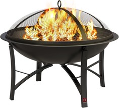 Fire Beauty Fire Pit For Outdoor Wood Burning Firepit Bbq Grill, And Pic... - $84.95