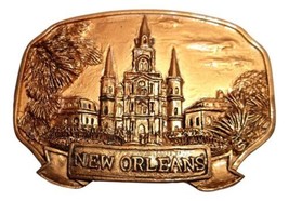 St Louis Cathedral Golden Mardi Gras New Orleans Magnet Party Favor - £3.88 GBP