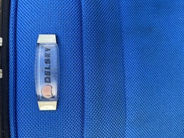 Delsey Softside Wardrobe Bag Expandable Checked Medium 25 Inch Blue - $84.14