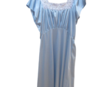 Movie Star brand vintage Women Blue Nylon long summer Nightgown M - $19.79