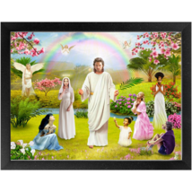 &quot;NEW” Print God Angel apparition of Holy Jesus Christ Framed Canvas Wraps - £51.13 GBP+