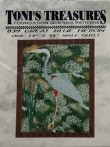 Toni&#39;s Treasures Quilting Patterns Great Blue Heron, 14&quot;x18&quot; Wall Quilt - £9.48 GBP