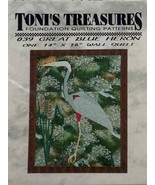 Toni&#39;s Treasures Quilting Patterns Great Blue Heron, 14&quot;x18&quot; Wall Quilt - £8.47 GBP