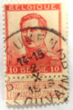 Rare Belgian postage stamps King Albert 1. 10 Belgie over stamped - £375.73 GBP