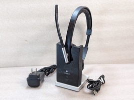 Logitech H820E Dual Wireless Headset w/ Charging Stand, AC Adapter + USB... - £41.69 GBP
