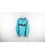 Retro Fila Womens Size Medium Faded Spell Out Big Logo Hoodie Sweatshirt... - $34.60